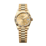 Rolex Datejust 31 278278-0040 Champagne Dial Yellow Gold President Bracelet Watch