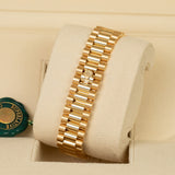 Rolex Datejust 31 278278-0030 Olive Green Diamond Dial Yellow Gold President Bracelet