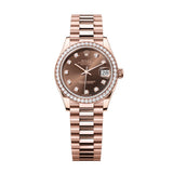 Rolex Datejust 31 278285RBR-0006 Chocolate Diamond Dial 18kt Everose Gold President Bracelet