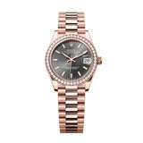 Rolex Datejust 31 278285RBR-0021 Slate Dial Diamond Bezel President Bracelet