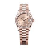 Rolex Datejust 31 278285RBR-0025 Rosé Diamond Dial 18kt Everose Gold President Bracelet