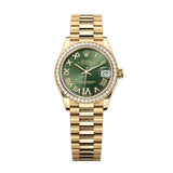Rolex Datejust 31 278288RBR-0024 Olive Green Diamond Dial President Bracelet Watch