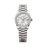 Rolex Datejust 278289RBR Diamond Bezel Mother-of-Pearl Dial 31mm White Gold