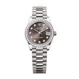 Rolex Datejust 31 278289RBR-0006 Dark Grey Diamond Dial 18kt White Gold President Watch