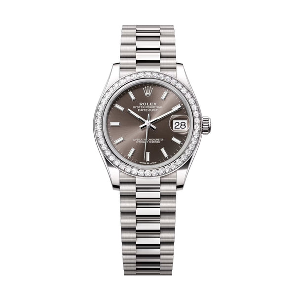 Rolex Datejust 31 278289RBR-0014 Dark Grey Dial 18kt White Gold President Watch