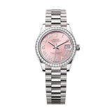 Rolex Datejust 31 278289RBR-0018 Pink Diamond Dial 18kt White Gold President Bracelet