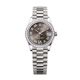 Rolex Datejust 31 278289RBR-0020 Dark Grey Diamond Dial 18kt White Gold President Bracelet