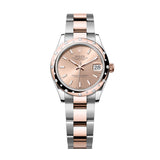 Rolex Datejust 31 278341RBR-0009 Rosé Dial Diamond Bezel Oyster Bracelet