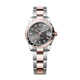 Rolex Datejust 31 278341RBR-0017 Slate Dial Domed Diamond Bezel Oyster Bracelet
