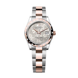 Rolex Datejust 31 278341RBR-0031 Silver Floral Diamond Dial Oyster Bracelet