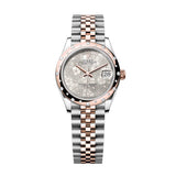 Rolex Datejust 31 278341RBR-0032 Silver Floral Motif Diamond Dial Jubilee Bracelet Watch