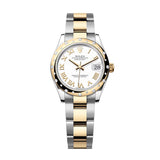 Rolex Datejust 31 278343RBR-0001 White Roman Numeral Dial Yellow Rolesor Oyster Watch