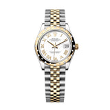 Rolex Datejust 31 278343RBR-0002 White Roman Numeral Dial Yellow Rolesor Jubilee Watch