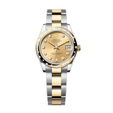 Rolex Datejust 31 278343RBR-0025 Champagne Diamond Dial Yellow Rolesor Oyster Watch