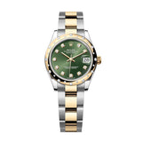 Rolex Datejust 31 278343RBR-0029 Olive Green Diamond Dial Yellow Rolesor Oyster Watch