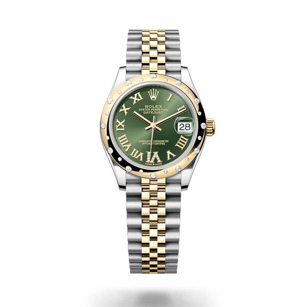 Rolex Datejust 278343RBR 31mm Green Dial Jubilee Steel and Yellow Gold