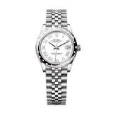 Rolex Datejust 31 278344RBR-0012 White Dial Domed Diamond Bezel Jubilee Watch