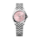 Rolex Datejust 31 278344RBR-0016 Pink Dial Domed Diamond Bezel Jubilee Watch