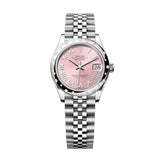 Rolex Datejust 31 278344RBR-0022 Pink Dial Domed Diamond Bezel Jubilee Watch