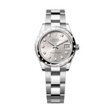 Rolex Datejust 31 278344RBR-0031 Silver Diamond Dial Domed Diamond Bezel Oyster Watch
