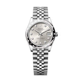 Rolex Datejust 31 278344RBR-0032 Silver Diamond Dial Domed Diamond Bezel Jubilee Watch