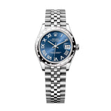 Rolex Datejust 31 278344RBR-0036 Bright Blue Dial Domed Diamond Bezel Jubilee Watch