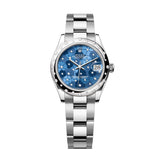 Rolex Datejust 31 278344RBR-0037 Azzurro Blue Floral Diamond Dial White Rolesor Jubilee Bracelet