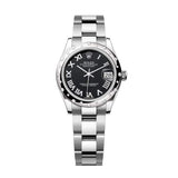 Rolex Datejust 31 278344RBR-0001 Bright Black Dial Diamond Bezel White Rolesor Oyster Watch