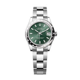 Rolex Datejust 31 278344RBR-0019 Mint Green Dial Diamond Bezel White Rolesor Oyster Watch