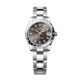 Rolex Datejust 31 278344RBR-0017 Dark Grey Dial Diamond Bezel White Rolesor Oyster Watch