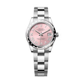 Rolex Datejust 31 278344RBR-0021 Pink Roman Numeral Dial Diamond Bezel Oyster Watch