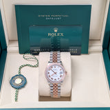 Rolex Lady-Datejust 279381RBR-0021 28mm White Roman Dial Everose Rolesor Jubilee