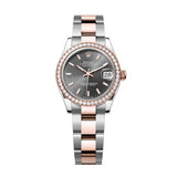 Rolex Datejust 31 278381RBR-0017 Slate Dial Diamond-Set Bezel Everose Rolesor Oyster Bracelet
