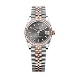 Rolex Datejust 31 Reference 278381RBR-0018 Slate Dial Diamond Bezel Jubilee Bracelet