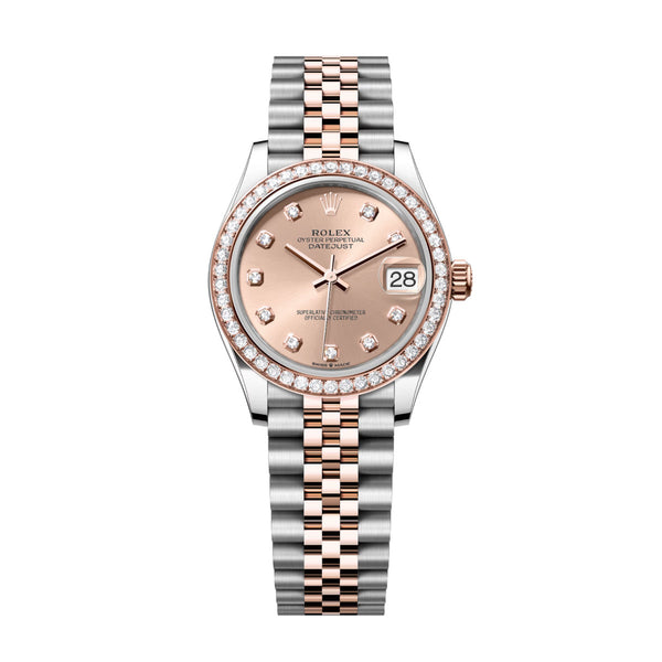 Rolex Datejust 31 278381RBR-0024 Rosé Dial Diamond-Set Bezel Jubilee Bracelet 31mm