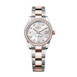 Rolex Datejust 31 278381RBR-0025 Mother-of-Pearl Diamond Dial Diamond-Set Bezel Everose Rolesor Oyster Bracelet