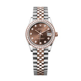 Rolex Datejust 31 278381RBR-0028 Chocolate Diamond Dial Diamond-Set Bezel Jubilee Bracelet