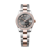 Rolex Datejust 31 278381RBR-0029 Slate Roman Dial Diamond-Set Bezel Everose Rolesor Oyster Bracelet