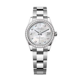 Rolex Datejust 31 278384RBR-0007 White Mother-of-Pearl Diamond-Set Dial White Rolesor Oyster Watch