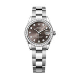 Rolex Datejust 31 278384RBR-0009 Dark Grey Diamond Dial White Rolesor Oyster Watch