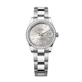 Rolex Datejust 31 278384RBR-0015 Silver Dial Diamond Bezel White Rolesor Oyster Watch