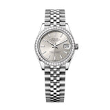 Rolex Datejust 31 278384RBR-0016 Silver Dial Diamond Bezel Jubilee Watch