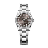 Rolex Datejust 31 278384RBR-0025 Dark Grey Dial Diamond Bezel Oyster Watch