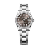 Rolex Datejust 31 Ref. 278384RBR-0031 Dark Grey Diamond Dial White Rolesor Oyster Watch