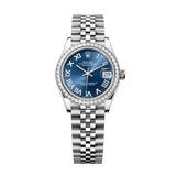 Rolex Datejust 31 278384RBR-0037 Bright Blue Dial Diamond Bezel Jubilee Watch