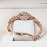 Rolex Lady-Datejust 279135RBR 28mm Everose Gold Sundust Star Diamond Dial with President Bracelet