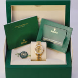 Rolex Lady-Datejust 279138RBR 28mm Yellow Gold Diamond Dial and Diamond Bezel President Bracelet