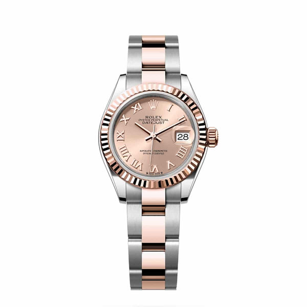 Rolex Lady-Datejust 279171-0026 28mm Pink Roman Dial Everose Rolesor Oyster Bracelet