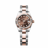 Rolex Lady-Datejust 279171-0004 28mm Chocolate Diamond Dial Everose Rolesor Oyster Bracelet