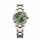 Rolex Lady-Datejust 279171-0008 28mm Green Diamond Dial Everose Rolesor Oyster Watch